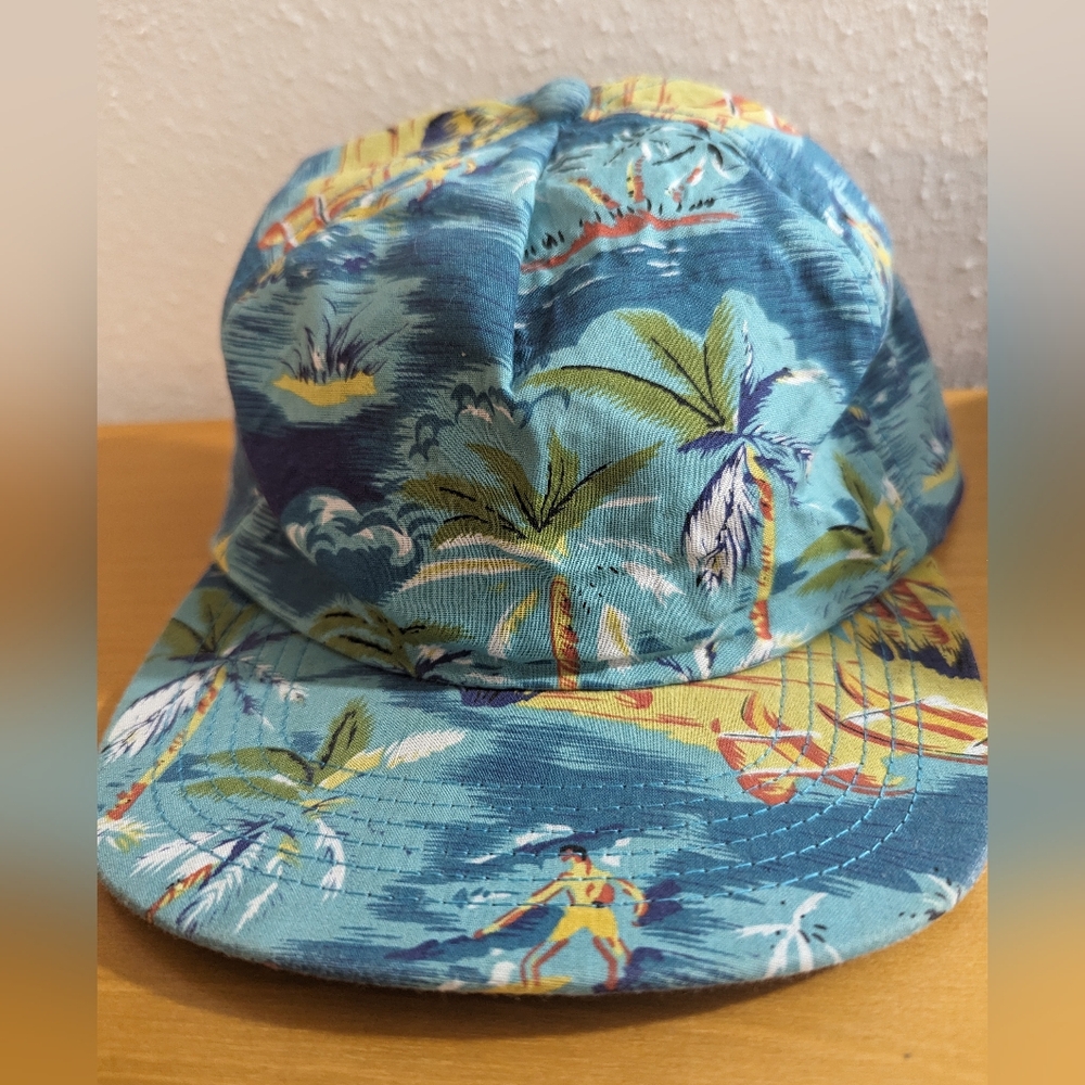 Obey leather back island surf hat cap